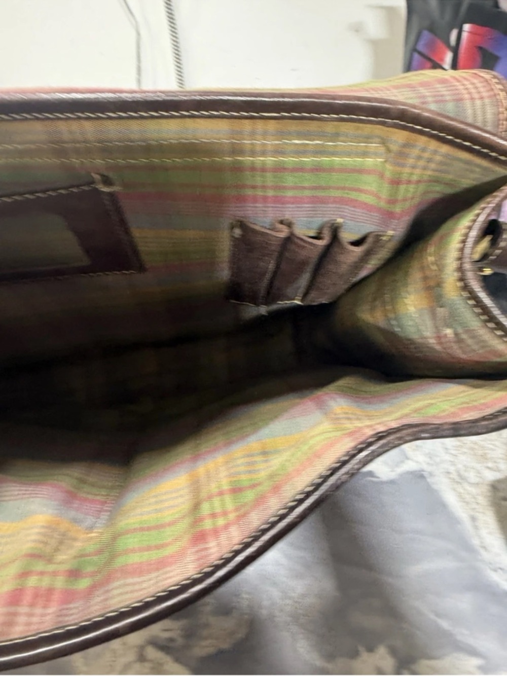 MULBERRY  Brown Leather Buckle Messenger Laptop Bag - Picture 6 of 16